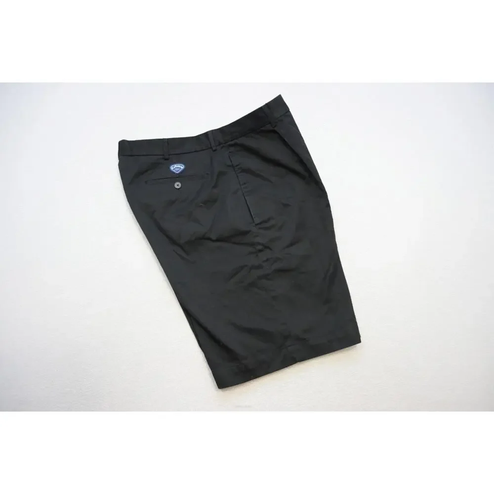 Callaway Golf Shorts Performance Cotton Pleated Khaki‎ Black 10